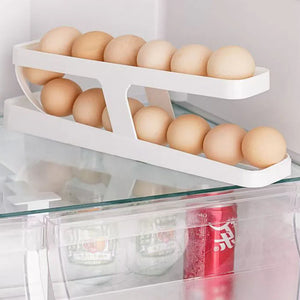 2 Layer Egg Storage Box – Fridge Egg Organizer Tray | Space Saving Egg Holder Container