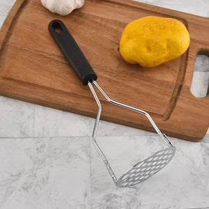 Potato Masher – Stainless Steel Hand Masher | Heavy Duty Vegetable & Fruit Masher