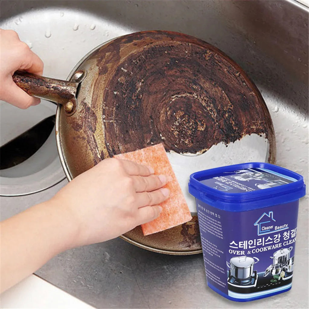 Cookware Cleaner Paste – Multi Purpose Kitchen Cleaning Cream | Burn Stain & Grease Remover (Stainless Steel Shine)