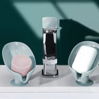 Buy 1 Get 1 Free Hydraulic Soap Holder – Self Draining Lotus Leaf Soap Dish with Suction Base