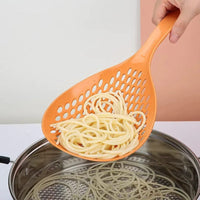 Multi-Purpose Pasta Spoon – Cooking Strainer Skimmer Spoon | Heat Resistant Kitchen Serving Spoon