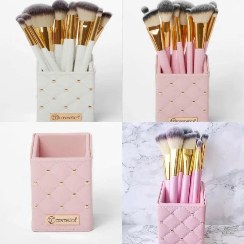 BH Cosmetics 12pcs Makeup Brush Set with Bucket Holder – Super Soft Professional Cosmetic Brushes Kit