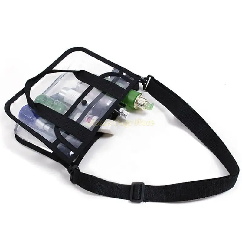 Transparent Cosmetic Bag – Waterproof Makeup Organizer with Shoulder Strap