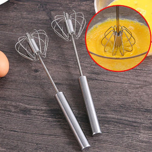 Manual Egg Beater – Stainless Steel Hand Whisk | Semi Automatic Push Whisk for Eggs, Cream & Batter