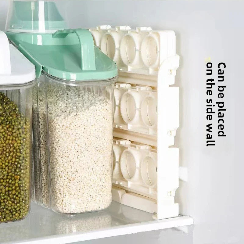 3 Layer Foldable Egg Organizer – Fridge Storage Rack for Eggs (Space Saving)