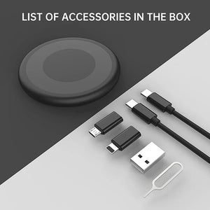 5-in-1 Data USB Charging Cable Storage Box – Multi Cable Kit with SIM Adapter & Ejector Pin