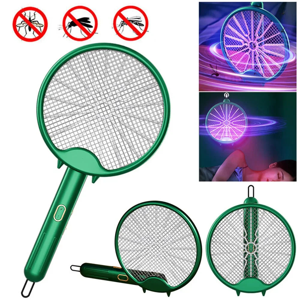Foldable Mosquito Killer Racket with UV Light – Rechargeable Electric Swatter