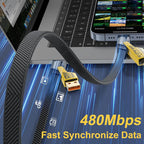 Pack of 2 4-in-1 Multi Charging Cable 65W – Fast Charging USB to Type-C, Lightning & Micro USB