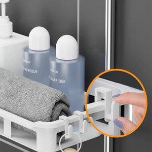 2 Layer Bathroom Storage Rack – Wall Mounted Organizer Shelf