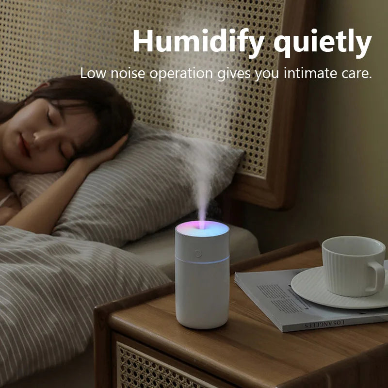 Large Capacity Humidifier Air Freshener – USB Mist Diffuser with LED Lights