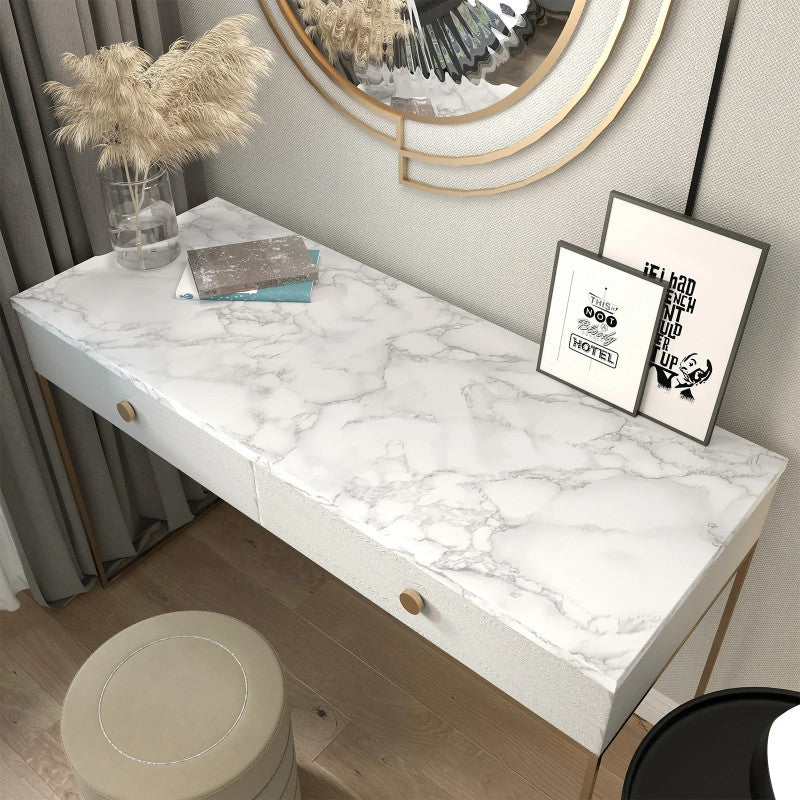 White Marble Sticker Sheet (60x200cm) – Self Adhesive Kitchen Countertop & Cabinet Cover