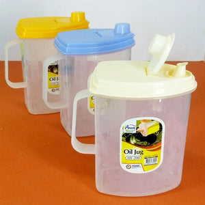 1 Liter Oil Jug Dispenser – Kitchen Oil Storage Bottle with Lid | Leak-Proof Cooking Oil Container