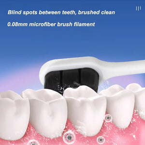 LOTUS Soft Toothbrush – Ultra Soft Bristles Adult Brush (White/Black Premium Design)