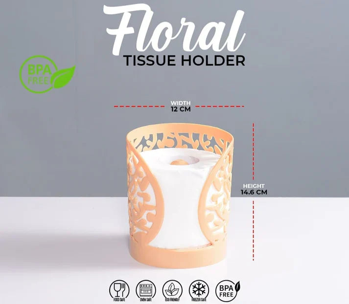 Floral Tissue Holder – Elegant BPA-Free Tissue Organizer