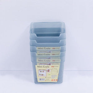 Mini Crate Storage Boxes (Pack of 4) – Multipurpose Organizer Bins | BPA Free Plastic Storage for Kitchen