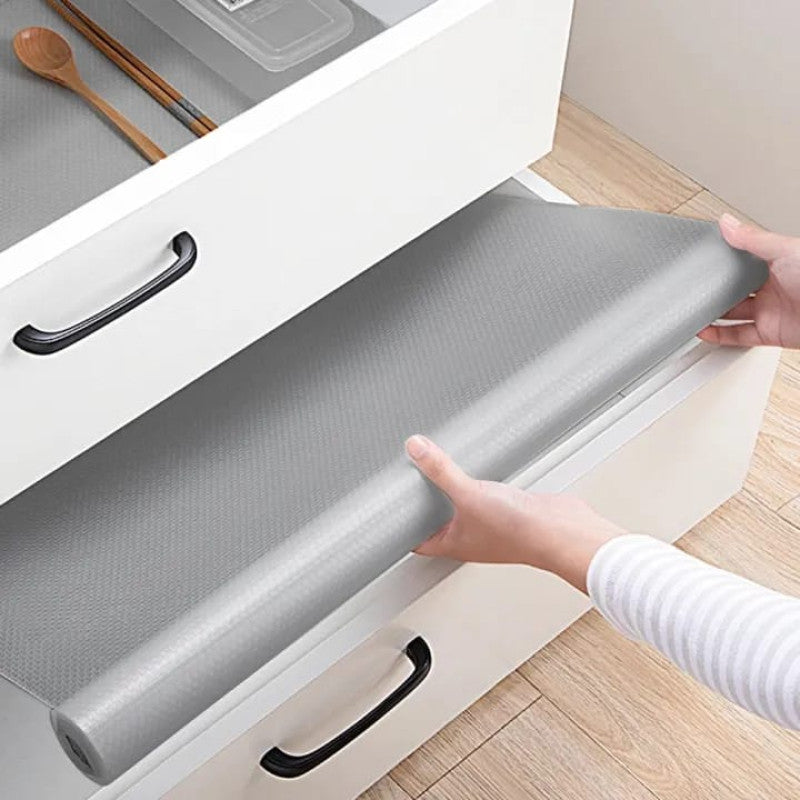 Fridge Mat Roll – Waterproof Anti-Slip Refrigerator Shelf Liner | Cut-to-Size Kitchen Drawer & Cabinet Mat