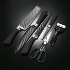 6 Pcs Stainless Steel Knife Set – Premium Kitchen Knives with Peeler & Scissors