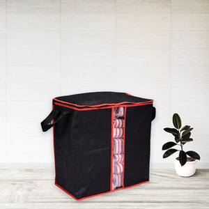 Pack of 2 Black Storage Bag – Premium Large Capacity Clothes & Blanket Organizer