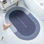 Oval Bath Mat – Anti-Slip Waterproof Bathroom Mat | Soft Quick Dry Shower Floor Mat