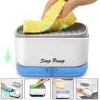 2-in-1 Soap Pump Caddy – Liquid Soap Dispenser with Sponge Holder (Press Type)
