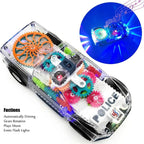 Transparent Desert Truck Toy for Kids – Light, Music & Gear Motion Car