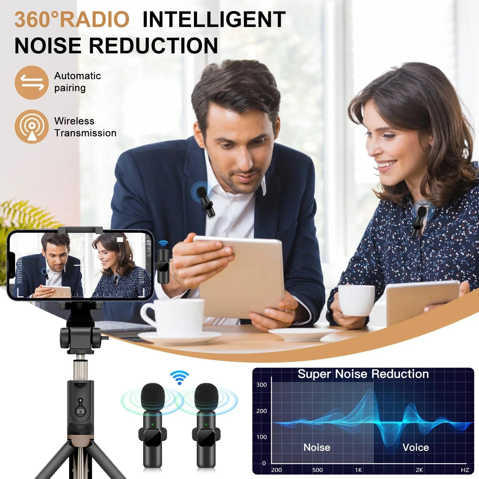 K8 Wireless Microphone – Type-C Plug & Play Mini Mic for Mobile Recording