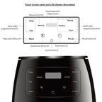 Silver Crest S-18 Air Fryer XL – Digital Touch Screen | Oil-Free Healthy Cooking (4 Presets)