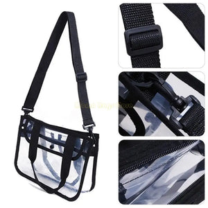 Transparent Cosmetic Bag – Waterproof Makeup Organizer with Shoulder Strap
