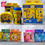 Kids Gift Lunch Box Set – Lunch Box + Water Bottle Combo (Cartoon Design)