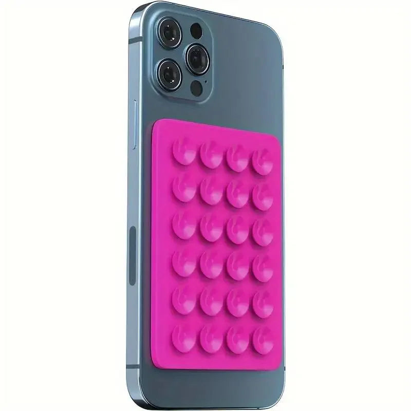 Pack of 3 Silicone Mobile Suction Pad – Strong Grip Anti-Slip Phone Holder (Reusable Stick Pad)