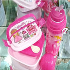 Kids Gift Lunch Box Set – Lunch Box + Water Bottle Combo (Cute Cartoon Design)
