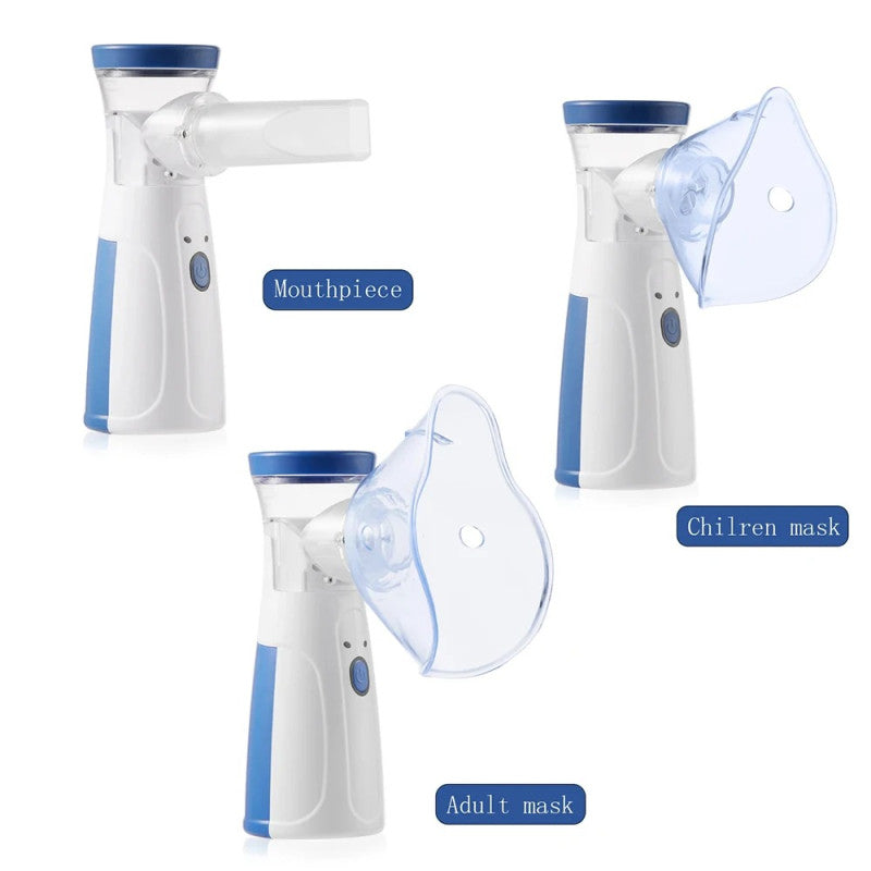 Portable Mesh Nebulizer Machine – USB Rechargeable Silent Inhaler for Kids & Adults