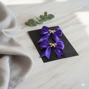 Pack of 4 Bow Hair Clips with Stone – Stylish Girls Hair Accessories