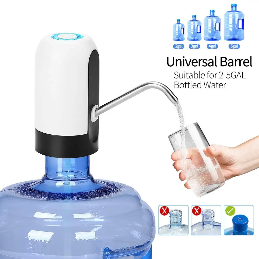 Electric Water Dispenser Pump – USB Rechargeable Bottle Pump for 19L Water Cans