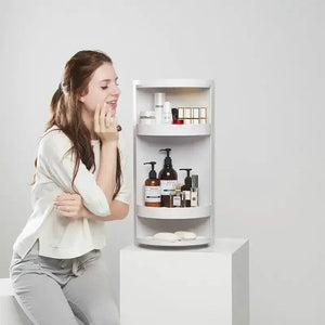 EMSA Bathroom Cabinet – Double Layer Corner Storage Organizer