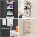 3 Layer Bathroom Storage Rack – Wall Mounted Organizer Shelf for Toiletries & Accessories