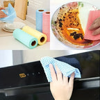 Kitchen Cleaning Tissue Roll (Small) – Reusable Dish Cleaning Cloth | Multi Purpose Kitchen Wipes