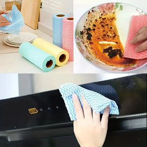 Kitchen Cleaning Tissue Roll (Small) – Reusable Dish Cleaning Cloth | Multi Purpose Kitchen Wipes