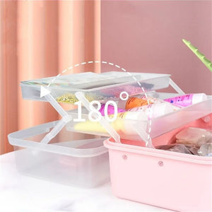 Multi-Layer Desk Organizer Box – Portable Storage Case with Compartments