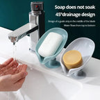 Buy 1 Get 1 Free Hydraulic Soap Holder – Self Draining Lotus Leaf Soap Dish with Suction Base