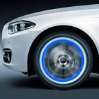 Pack of 4 Car Wheel LED Valve Lights – Blue Motion Sensor Tire Lights (Universal Fit)