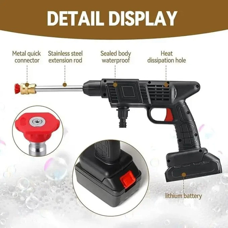 Cordless High Pressure Car Washer Gun (Single Battery) – Portable Power Cleaner