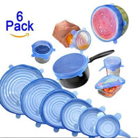 Silicone Stretch Lids (6 Pack) – Reusable Food Covers | Airtight Bowl & Container Covers