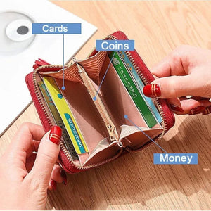 Womens Wallet Single Zipper Wallet for Ladies Small Wallet