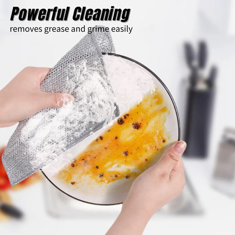 Wire Cleaning Cloth (Pack of 10) – Heavy Duty Metal Scrubber Pads | Non-Scratch Kitchen Cleaning Cloth