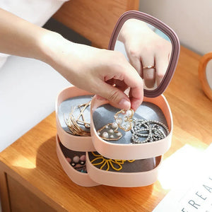 Plastic Jewellery Organizer Box – Multi-Layer Storage Case for Accessories