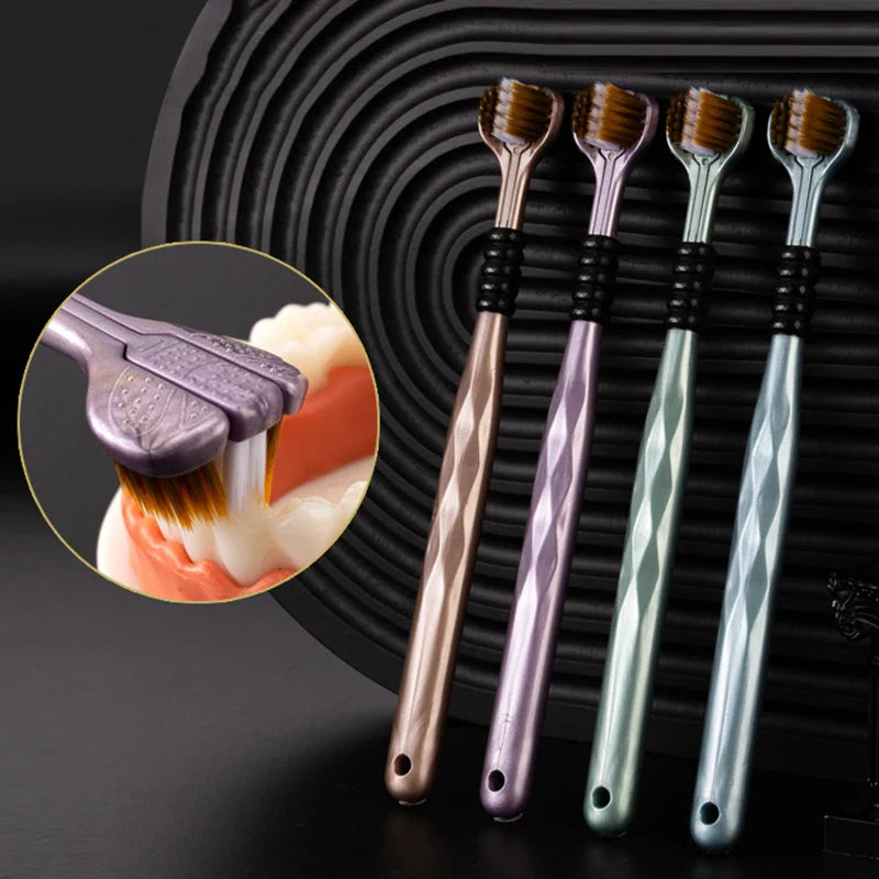 3-Sided Toothbrush (Pack of 2) – U-Shaped Triple Cleaning Brush | Fast & Deep Teeth Cleaning