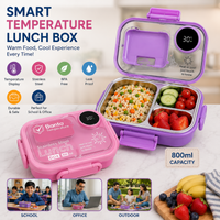 Banto Smart Temperature Stainless Steel Lunch Box – 800ML Leakproof Bento Lunch Box