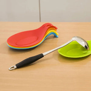 Pack of 2 Spoon Rest – Kitchen Spoon Holder Tray | Heat Resistant Utensil Rest (Mess-Free Cooking)