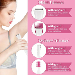 5 in 1 Ladies Electric Trimmer – Veet Style Waterproof Hair Removal Kit